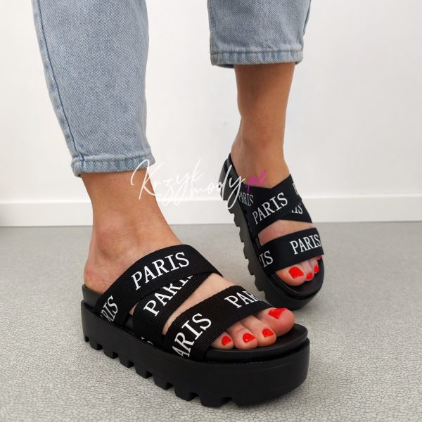 Lekkie klapki na platformie Paris